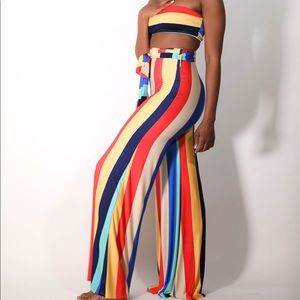 Wide Leg Pants Set